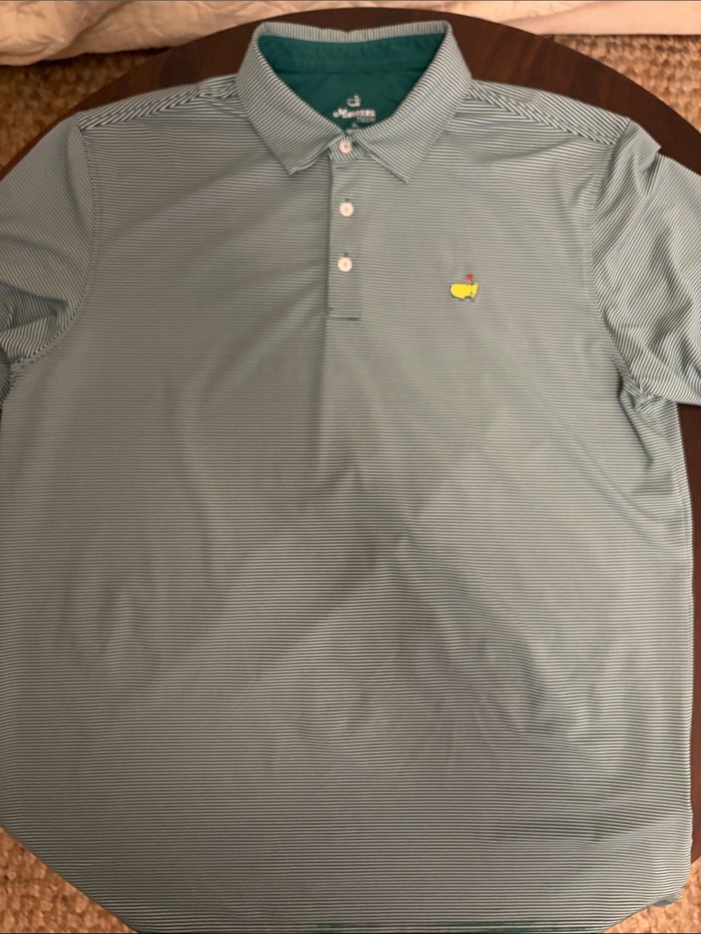 Masters green Striped Polo